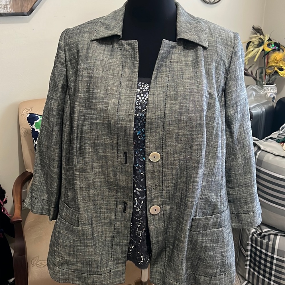 Marina Rinaldi cotton blend jacket. Fabulous with your favorite pencil skirt!